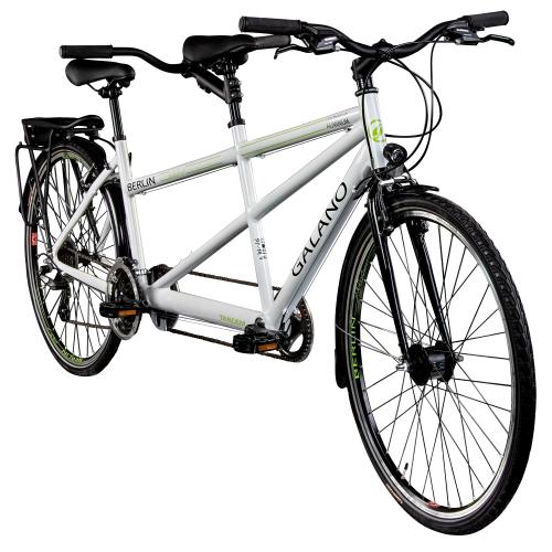 De foto`s van tandemfiets