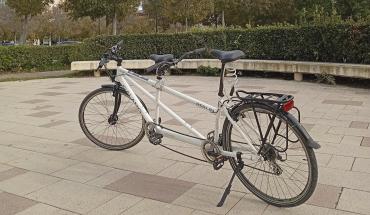The photos of tandem bike