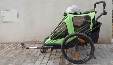 The photos of child bicycle trailer